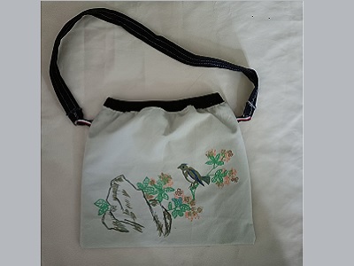 bag with flower and bird